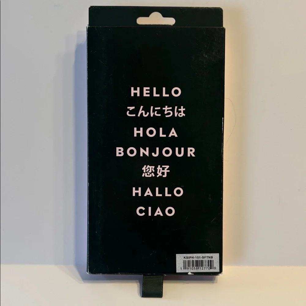 Kate Spade Apple iPhone 12 Mini Protective Hardshell Case in Black Spade